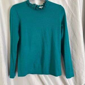 J. Crew Ruffle Neck Women's Sweater, Size 0